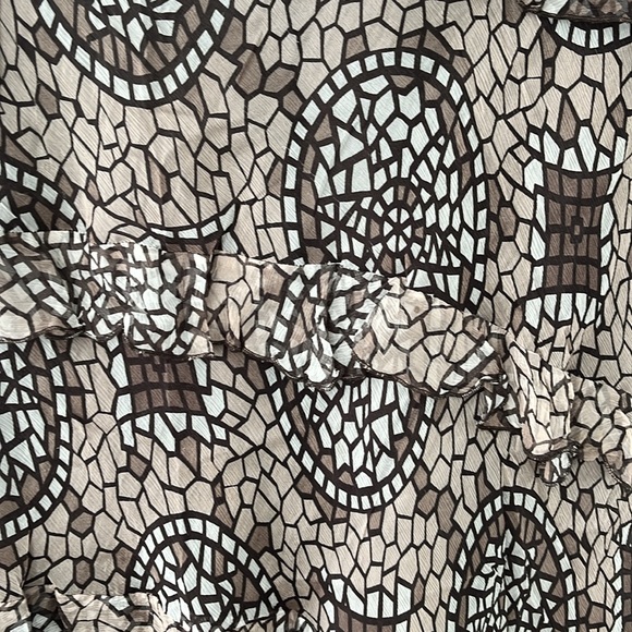 Laundry brown flowy silk maxi skirt size 4 - Picture 6 of 10